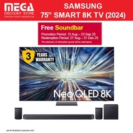 SAMSUNG QA75QN900DKXXS 75" NEO QLED 8K QN900D SMART TV | Free Slimfit Wallmount + Q990F Soundbar Fro