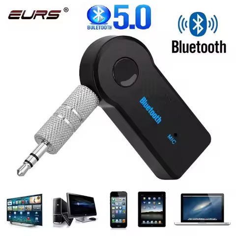 2 in 1 Wireless Bluetooth 5.0 Receiver Adapter 3.5mm Jack For Car Music Audio Aux A2dp Headphone Rec