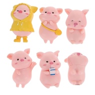 Stat 6pcs Cute Mini Fridge Magnets Cartoon Pig Refrigerator Stickers Home Decorations