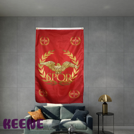 [KEENE] Western Roman Empire Senate People of Rome SPQR History Flag Shaft Cover Design Outdoor Adve