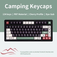 [SG Local Stock] ⛺ Camping Keycaps | 134 Keys | Cherry Profile | PBT Dye-Sub | Royal Kludge Tecware Keychron Akko Keycap