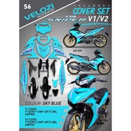 COVER SET Y15ZR V1 V2 SKY BLUE SNIPER COVERSET PREMIUM EDITION BODYSET Y15ZR Y15 YSUKU  V2 NEW ORIGINAL VELOZI