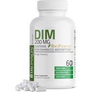 Bronson DIM 200 MG Suplemen Diindolymethane dengan BioPerine untuk Penyerapan yang Lebih Baik, Metab