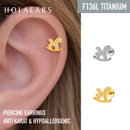 (L50) F136L TITANIUM STEEL BARBEL PIERCING EARRINGS | HELIX LOBE UPPERLOBE FLAT CONCH