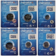 Renata CR2025 CR2016 CR2032 CR1616 CR1632 CR1220 CR1620 CR1216 3V Battery