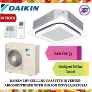 DAIKIN (Authorised Dealer ) 3HP CEILLING CASSETTE INVERTER  AIRCONDITIONER WITH GIN ION (30000 BTU) 