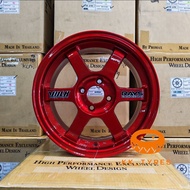 [4PCS] New Sport Rim 15inch Promax Wheels🇹🇭TE37 15X7JJ ET35 4H100 Candy Red