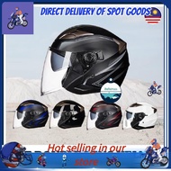 Motorcycle protective gear ★GXT Helmet Motor Bike Helmet GXT Motorcycle Topi keledar Open Face Double Visor Motosikal Helmet Motor Stylish Dual Len◎