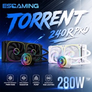 ESGAMING 240mm ARGB CPU AIO Cooler Desktop Computer Liquid Radiator 4Pin 5V 3Pin AIO Liquid Cooling