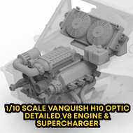 1/10 Scale Vanquish H10 Optic V8 Engine & Supercharger Assembly (no paint)