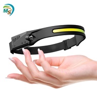 Headlamp Flashlight Motion Sensor 5 modes LED COB+XPE YT200