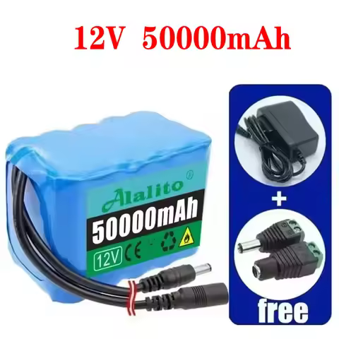 Durable high capacity 3S2P-3S5P 12V 50Ah 18650 lithium-ion rechargeable battery with Bms lithium bat