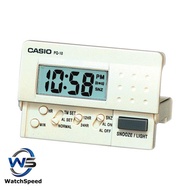 Casio PQ-10-7R Travel Alarm Clock Led Light White Color