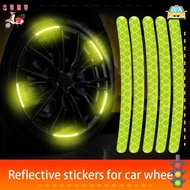 SUHU 20pcs Tire Rim Reflective Strips, Colorful Luminous Stickers Luminous Reflective Sticker, Household Motorcycle Bicycle Creative Decoration Car Wheel Hub Sticker