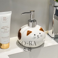 Ceramic Cat Soap Dish | Soap Bottle Dispenser Dog Cat Soap Holder Ceramic Liquid Soap Bottle Pump So
