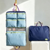 7-in-1 Hanging Travel Organizer Bag, Portable Luggage Storage for Clothes Underwear Socks, Beg Gantu