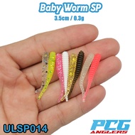 Baby Worm SP 3.5cm 1Pack/10pcs Ajing Lure Softplatic Ultralight Fishing Umpan Pancing Casting Worm