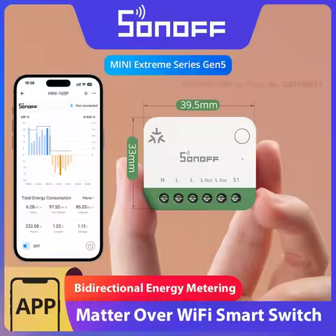 SONOFF MINI-1GSP MINI ONE PM Matter Over WiFi Smart Switch 16A Max Local Web Console Open API Interf