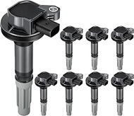 Set of 8 UF622 Ignition Coil Pack Compatible with 2011-2015 F-150 2.7L-6.2L V6 Mustang V8 Replaces 5