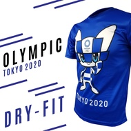 Tokyo 2020 Summer Olympics Mascot Miraitowa Blue T-Shirt Dri-Fit Olimpik Jersey Sports Games Shirts