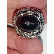 Natural yaman wulung api combong 16x13x10mm alpaca ring 7,5 Rp. 35,000