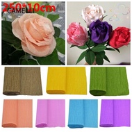 CAMELLI 250*10cm Crepe Paper Fashion Wedding Party Decoration Packing Gifts Crinkled Roll