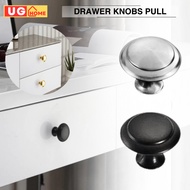 UG Stainless Steel Door Knob Handle Round Kitchen Cabinet Ring Drawer Bathroom Cabinet Hole Handle D