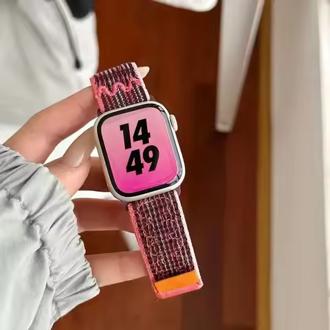 Nylon Sport Loop for Apple Watch Band 49mm 45mm-44mm for nike Bracelet iWatch S10 9 8 se 7 6 Ultra 2