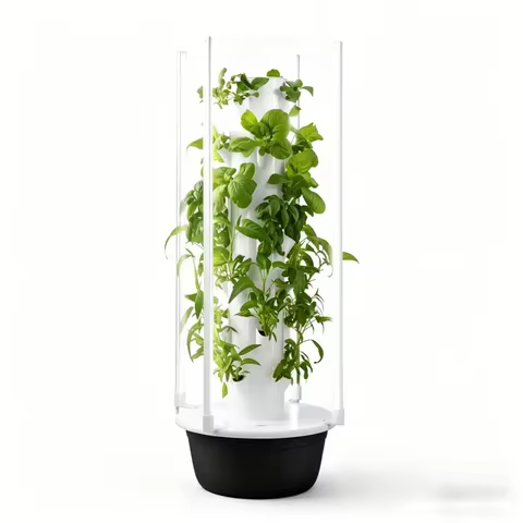 Spacetree 9 Layers Vertical Hydroponic Garden with Grow Light Smart Indoor Herb Vegetable Planter - 