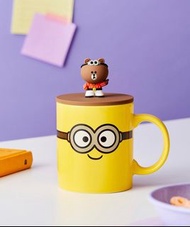 🇰🇷韓國Line Friends x Minions 有蓋陶瓷杯330ml