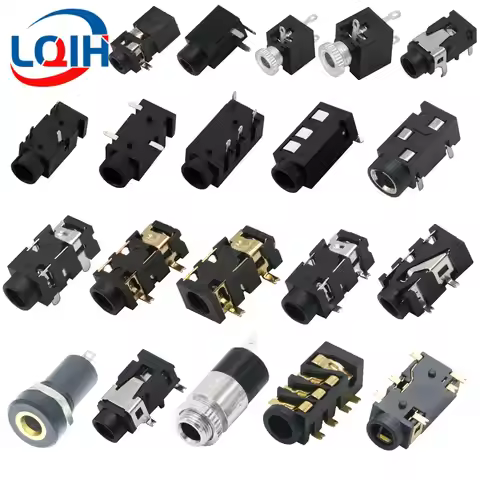 10PCS 2.5 3.5MM Headphone Jack Audio Video Female Dual Channel Stereo Jack Jack Socket Stereo Solder