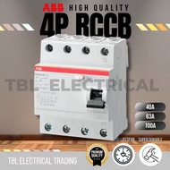 ABB ELCB/RCCB FH204 4P 40A 63A [ 30mA / 100mA / 300mA ]
