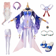 Game Genshin Impact Sangonomiya Kokomi Cosplay Costume Halloween Christmas Genshin Cosplay Wig Shoes