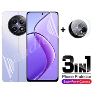 3in1 Front Back Lens Hydrogel Film For Realme 12 12+ 12x Pro+ 12Pro+ 5G 4G 2024 Smartphone Screen Pr
