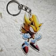 GANTUNGAN Fleetway Sonic Super Sonic keychain Super Sonic keychain