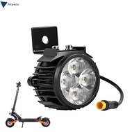 HCYEOU Electric Scooter Light, Black Easy To Install Electric Scooter Headlight, Waterproof Aluminum