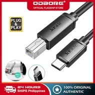 ODBORE Type C To USB B Print Cable 2.0 Type C Male To B Male Sync Data Scanner Printer Cable