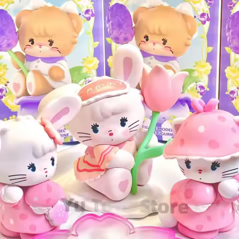 Mikko Blind Box Flower Series Anime Figures Kawaii Cartoon Creative Desktop Ornament Caja Ciega Myst