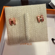全新愛馬仕Hermes 雙色 mini POP H Rocabar耳環 禮物