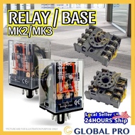 MK2 / MK3 Relay Base General Purpose Relay ( AC220V / AC110V / AC24V / DC24V / RELAY BASE)
