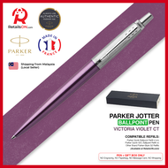 Parker Jotter Ballpoint Pen - Victoria Violet Chrome Trim (with Black - Medium (M) Refill) / {ORIGINAL} / [RetailsON]