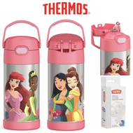 迪士尼公主 - 美國 Thermos 不鏽鋼真空兒童保溫吸管瓶水壺 - Disney Princess + 吸管替換配件 (2 件裝)