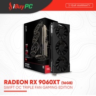 XFX Swift Radeon RX 9060 XT OC Triple Fan Gaming Edition 16GB GDDR6 Graphics Card