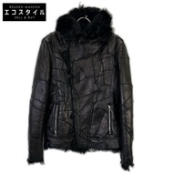 เสื้อแจ็คเก็ตหนังแกะ Tornado Mart สีดำ รุ่น TLE-4505 ลาย Loco Embossed Toscana Mouton Rider ขนาด LL 