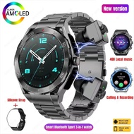 2024 New AMOLED Smart Watch Men Women GPS Tracker 4GB Local Music Playback HD Recording 3 In1 Call Smartwatch For Huawei Xiaomi