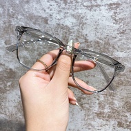[จัดส่งในกทม]แว่นตา แว่นกรองแสงสีฟ้า สำเร็จรูปแว่นสายตาสั้นผู้หญิงผู้ชายป้องกันแสงสีฟ้าแว่นตาคอมพิวเตอร์ โปร่งใสแว่นตา