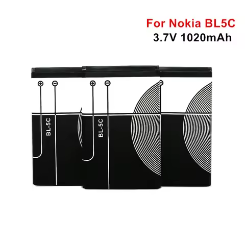 3PCS Lithium Li-Po 3.7V 1020mAh Battery BL-5C BL 5C For Nokia 6267 6270 6330 6555 6600 6620 6630 110