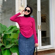 LATEST MODEL WOMEN'S KNIT BLOUSE LATEST DRAWSTRING BLOUSE Blouse Women Korean Style