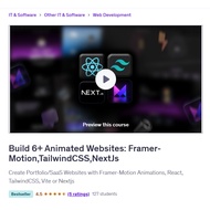 Framer Video Course- Build 6+ Animated Websites: Framer-Motion,TailwindCSS,NextJs | Learn Web desig