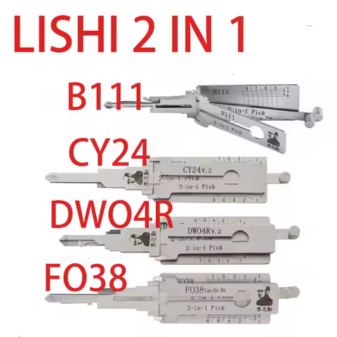 Top selling types lishi 2 in 1 tool DWO5 FO38 GT10 GT15 GM37 B106 GM39 GM45 HU43 B111 BW9MH CY24 DAT